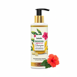 Indalo Hibiscus แชมพูกล้วยให้ความชุ่มชื้นและบำรุงป้องกันรังแค - Product Image 1