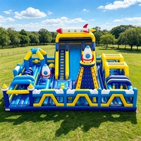 Trampoline gonflable pour enfants et adultes, château gonflable commercial en PVC pour l'extérieur, glissière, taille personnalisée en usine