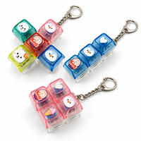 Porte-clés LED personnalisé avec impression de logo, interrupteur de clavier mécanique 1/3/4/9 touches, cadeau promotionnel