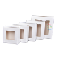 Caja Cuadrada de Cartón Blanco Reciclable Personalizada al por Mayor, Impresión con Laminado Mate, Embalaje para Regalos y Manualidades