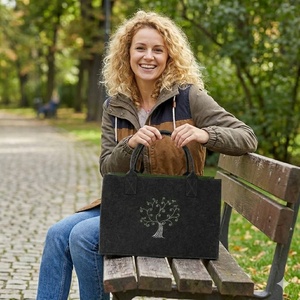 Op maat gemaakte logo tas, zakelijke gevoerde promotietas, milieuvriendelijke groothandel gevoerde tote bags, handtas voor reizen en winkelen - Product Image 5