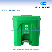 Poubelle à pédale O-Cleaning 50L en plastique durable avec couvercle, poubelle à pédale, poubelle de recyclage mains libres pour intérieur et extérieur