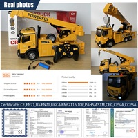Modèle de grue de chantier télécommandée avec son et lumière, jouet de construction en alliage, camion-grue RC, cadeau