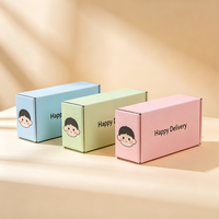 Boîte cadeau pour enfants personnalisée avec impression de dessins animés, rose et bleue, en carton ondulé, pour les produits pour enfants