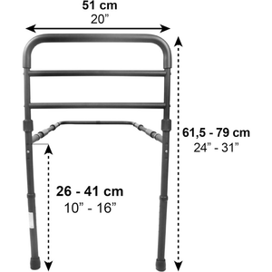 Barandilla de Cama para Adultos con Patas (Altura del Marco de Cama de 26 a 41 cm), Barrera de Cama Acolchada para Adultos, Barandilla Protectora para Cama - Product Image 3