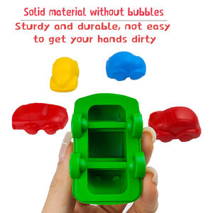 トップ中国サプライヤーかわいいマルチカラー形状6ピースプラスチック3D車パズルクレヨン子供向けアートスクール描画パーティーの好意 - Product Image 4
