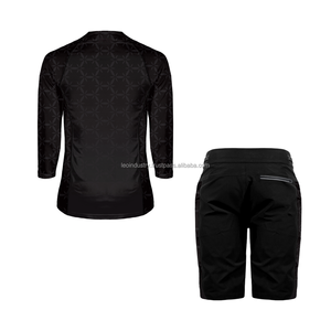Custom Unisex Cycling Jersey and Shorts Set Breathable Short Sleeve Full Zip Bike Uniform Laser-Cut Quick Dry <b>Padded</b> Shorts - Product Image 4