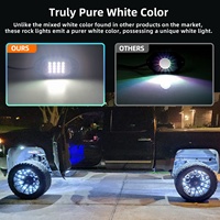 8/10/12 vainas RGB LED Rock luces con APP/RF luces de freno remotas, luces de neón multicolor 12V para camión Jeep ATV UTV