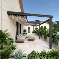 Pergola pliante imperméable en tissu de qualité supérieure, structure robuste résistante au vent pour les espaces extérieurs commerciaux