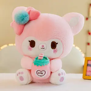 Oranje Zwart Roze Paarse Mode Schattige Cartoon Knuffels Kids Pop Knuffel Pluche Beer Speelgoed Meisjes Geschenken