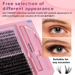 ZYM-DD13 capelli sintetici arricciati ecologici in fibra chimica domestica vegana striscia naturale ciglia ciglia - Product Image 5