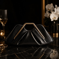 Sac à main de soirée plissé en cuir PU pour femme, pochette fourre-tout à fermeture magnétique, luxe léger, à porter sous le bras, vente en gros, logo personnalisé, expédition immédiate