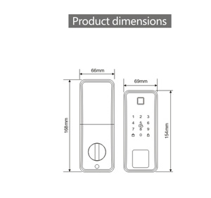Smart Home <strong>Electronic</strong> Keyless Entry Door <strong>Lock</strong> Auto-Locking Waterproof Touchscreen <strong>Keypad</strong> Fingerprint App Control Keyless Door - Product Image 3