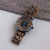 Jam Tangan Kayu Baru untuk Pria, Kayu Alami dan Logam, Jam Quartz