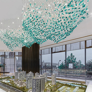 Đèn chùm pha lê đá lớn, sang trọng, tùy chỉnh, nhiều màu sắc, dùng cho sảnh khách sạn, hội trường tiệc, trung tâm thương mại, dự án của nhà sản xuất. - Product Image 1