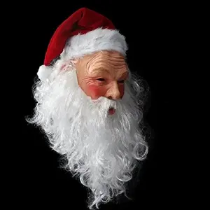 <span class=keywords><strong>หน้ากาก</strong></span>ซานต้าคริสต์มาสทำจากยางลาเท็กซ์ พร้อมหมวกซานต้าสีแดงและเครา <span class=keywords><strong>ชุด</strong></span><span class=keywords><strong>หน้ากาก</strong></span>สวมศีรษะ อุปกรณ์ประกอบฉากสำหรับงานปาร์ตี้<span class=keywords><strong>แฟนซี</strong></span>และงานสวมหน้ากาก - Product Image 2