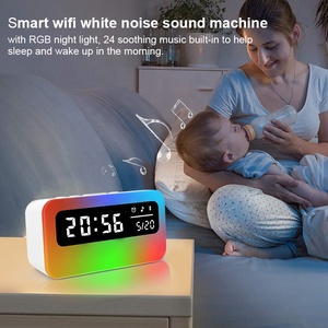 Đồng hồ báo thức kỹ thuật số RGB cho nhà Loa Bluetooth kỹ thuật số với đồng hồ báo thức điện máy tính để bàn bảng đồng hồ - Product Image 2