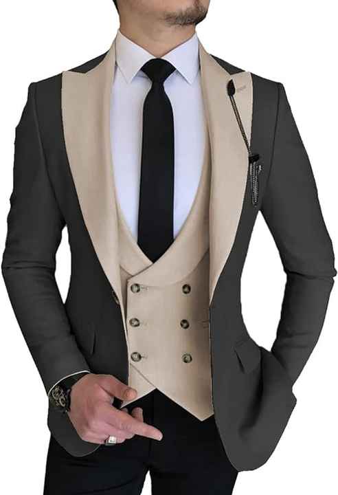 Men's Suit Set with Vest and Breathable Blazer main image 0