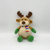 Peluche personnalisée renne, adorable animal en peluche avec logo brodé, jouet doux OEM ODM, cadeau pour enfants