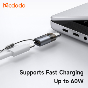 Adaptador de Carga USB-C Mcdodo 763/761 de 60W con Luces Indicadoras, Cordón Antipérdida, Adaptador de Viaje USB-C para <span class=keywords><strong>Cable</strong></span> de <span class=keywords><strong>iPhone</strong></span> - Product Image 4
