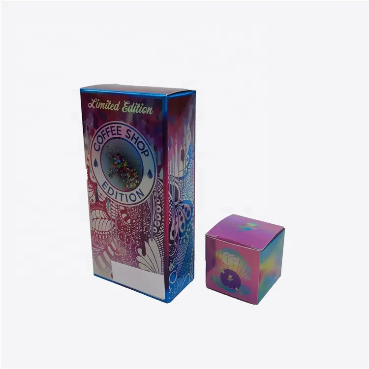 Caixas de embalagem holográficas para lentes de contato ocular, embalagens para cosméticos