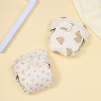 Culotte d'apprentissage douce en coton pour bébés garçons et filles, nouveau-nés, 3 couches, imperméable, lavable, avec anneau anti-urine