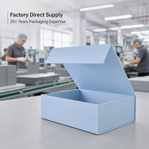 Boîte cadeau pliable magnétique de luxe A4 bleu ciel en carton recyclable avec ruban et nœud, finition mate, directement de l'usine pour la vente au <span class=keywords><strong>d</strong></span>étail - Product Image 4