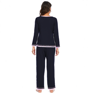 Set Pigiama Due Pezzi di Alta Qualità per Donna, Logo Personalizzato, Comodo Abbigliamento da Notte a Maniche Lunghe per <span class=keywords><strong>Mamma</strong></span> e Figlia - Product Image 3