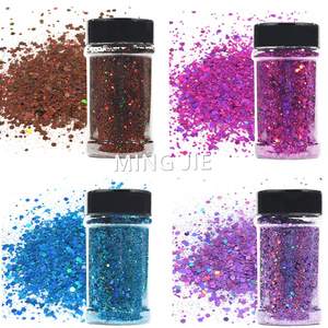 Set di 24 Colori di Glitter in Barattoli da 2oz, Glitter Olografico Grossolano all'Ingrosso per Tumbler, Resina, Slime, Artigianato e Decorazioni Natalizie - Product Image 3