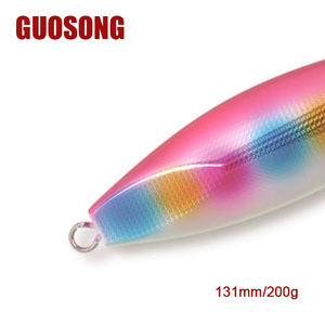Leurre de pêche en eau profonde lumineux 131 mm/200 g, jigging lumineux, jig métallique à lancer lent, leurre triangulaire, appât de pêche - Product Image 5