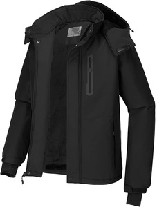Chaqueta de Esquí Impermeable para Hombre, Diseño Personalizado ODM OEM, con Capucha Desmontable, Forro Polar Cortavientos, Cuello Alto, para Otoño - Product Image 2