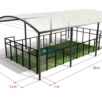 Système de toiture pour terrain de padel sur mesure, installations sportives extérieures, structure résistante aux intempéries, fabricant QJIN