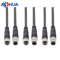 Connecteur Électronique Aéronautique Métallique Étanche IP65 Mâle-Femelle 2A 22/24AWG pour Harnais de Câblage, 4 Broches, Moulage PVC, IP65