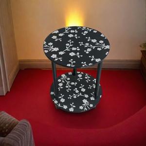 Moderne Dubbellaagse Kleine Salontafel Vrolijke Vogels Steen Huishouden Hoek Bijzettafel Voor Woonkamer Slaapkamer Bed-Groothandel - Product Image 4