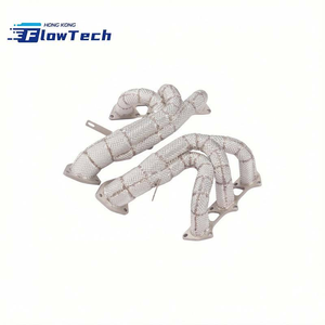Colector de Escape de Alto Rendimiento FlowTech de Flujo Directo en Acero Inoxidable SS304 con Protector Térmico para Porsche 718 GT4 RS 4.0L - Product Image 4