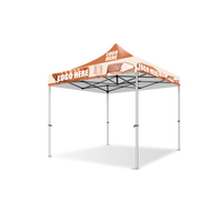 3x3m Outdoor Schnellaufbau Logo Individuell Bedruckter Pavillon für Partys 600D Oxford Regenfest Stabiler Aluminiumrahmen Faltbares Zelt