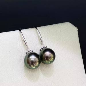 Accesorios de Perlas DIY, Bandeja Vacía para Pendientes de Plata S925 con Cuentas Redondas de 9-12 mm, Joyería de Plata de Moda, Gancho para Pendientes, Modelo 22565DIY - Product Image 3