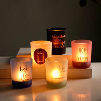 Nouveaux accessoires de Noël 2025 brillants : Porte-bougie en verre pas cher, pot à bougie vide, autres objets artisanaux en cristal, tailles personnalisées