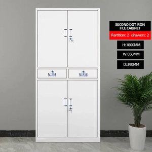 Gabinete de Almacenamiento Metálico Moderno con Estantes Ajustables y Cerradura - Multiusos <span class=keywords><strong>para</strong></span> Oficinas, Cocinas, Hoteles, Dormitorios, Oficinas en Casa, Gimnasios - Product Image 5