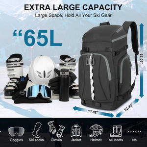 Free sample Wholesale Outdoor Ski Boot Bag Helmet Clothing Customized Logo <b>Large</b> Capacity Waterproof Ski Boot Backpack <b>Rucksack</b> - Product Image 2