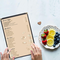 Ensemble de 25 Porte-Menus de Restaurant Individuels en PVC avec Reliure à Double Couture et Coins de Protection