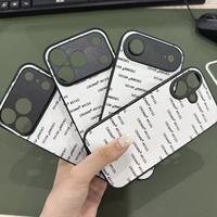 Coques de téléphone vierges pour sublimation 2D, en caoutchouc noir TPU PC, coques de téléphone personnalisées pour sublimation pour iPhone 13/14/15/16/17 Pro Max