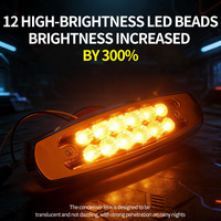 12 lampes de position latérales pour camion à LED haute luminosité, coque ABS antichoc, 4 couleurs, étanches, clignotants pour remorque