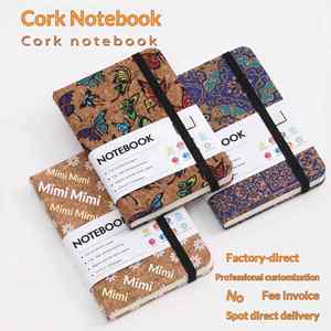 Agenda transfrontalier à feuilles mobiles en similicuir PU, avec reliure à fil, imprimé, écologique, créatif et doté d'un élastique - Product Image 2