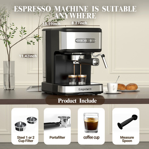 Empstorm 01E Professional Office Home 20bar <span class=keywords><strong>Cafetera</strong></span> semiautomática Máquina de café <span class=keywords><strong>espresso</strong></span> <span class=keywords><strong>manual</strong></span> - Product Image 3