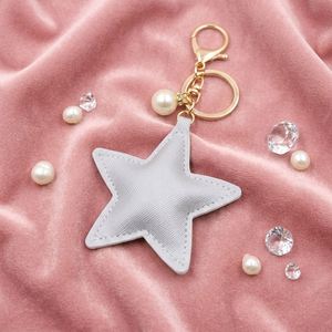 Star Shaped Keychains Christmas Keyring PU Leather Handbag Tote Bag Pendant <b>Car</b> Keychain <b>Ornament</b> - Product Image 5