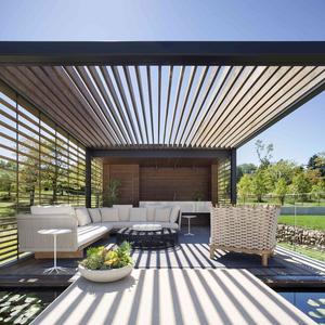 <span class=keywords><strong>Pergola</strong></span> moderne en aluminium motorisée à lames orientables imperméable <span class=keywords><strong>pour</strong></span> l'extérieur <span class=keywords><strong>3x3</strong></span> 3x4 <span class=keywords><strong>Pergola</strong></span> à lames orientables en aluminium - Product Image 1