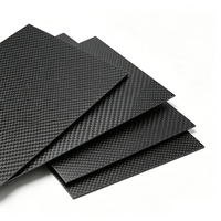Lámina de Fibra de Carbono DUSHI Source Factory con Corte CNC Personalizado, Tejido Plano, Superficie Brillante, Grosor de 0.5mm-4mm