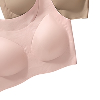 Soutien-gorge de sport une pièce sans couture respirant pour femme, rembourré, push-up, sans armatures, idéal pour l'été et le sommeil