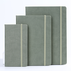 일기 메모장 편지지 선물 가죽 노트북 PU 탄성 밴드 - Product Image 5